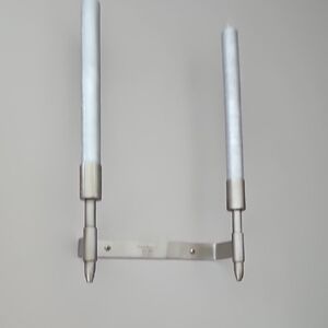 Magnolia Silver Metal Wall Accent with Stamped Logo